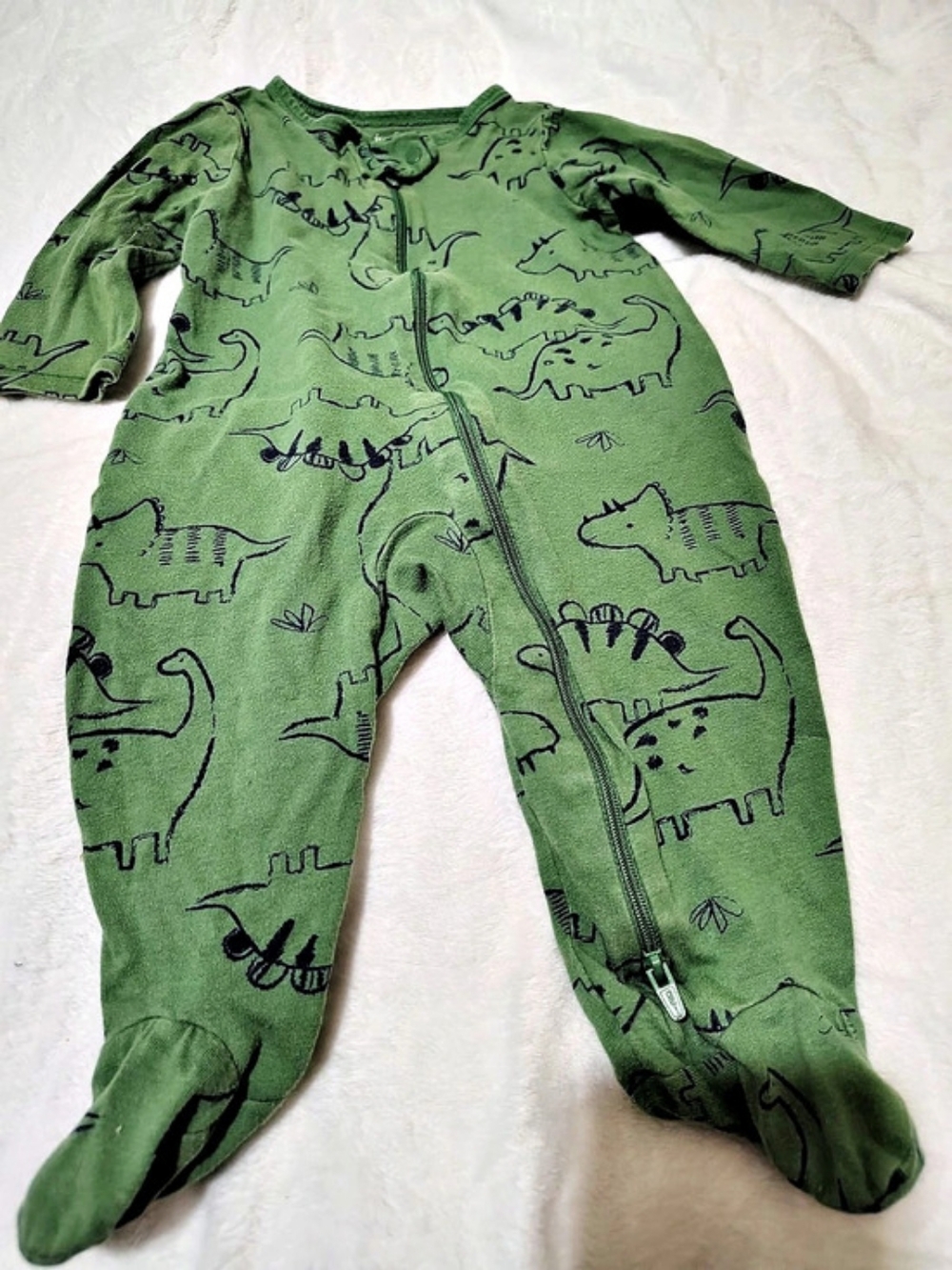 Carter's Dinosaur Footie Pajamas Baby 6M Green